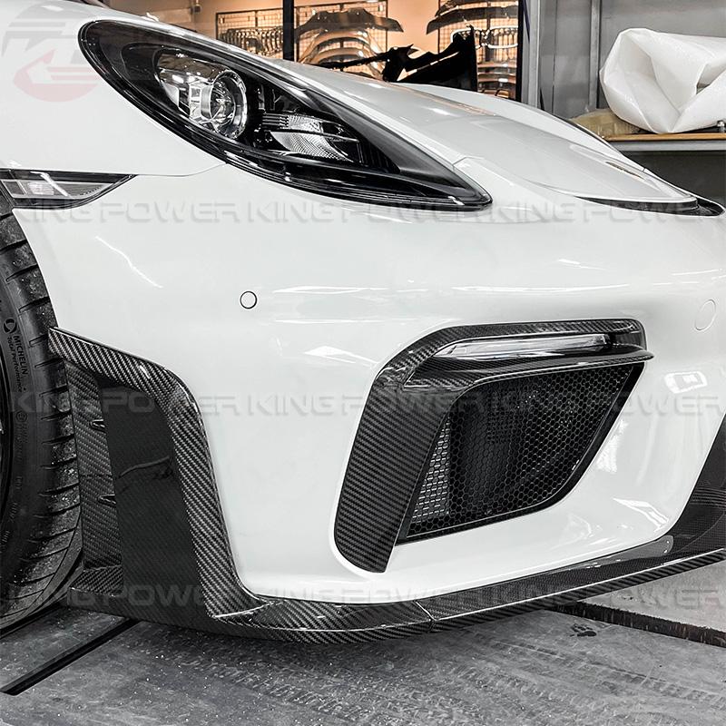 KP擎利國際 保時捷 Porsche 982 718 GT4 GT4RS 乾碳 前保風刀  霧燈風刀 霧燈框 歡迎聊聊