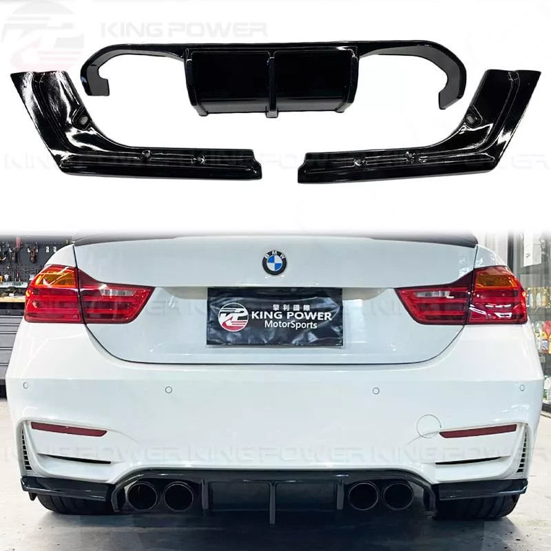 KP擎利國際 BMW F32 F36 改M4保用 亮黑 V款 後下巴 三件式 4出下巴 後擾流 KP擎利國際 BMW F32 F36 改M4保用 亮黑 V款 後下巴 三件式 4出下巴 後擾流
