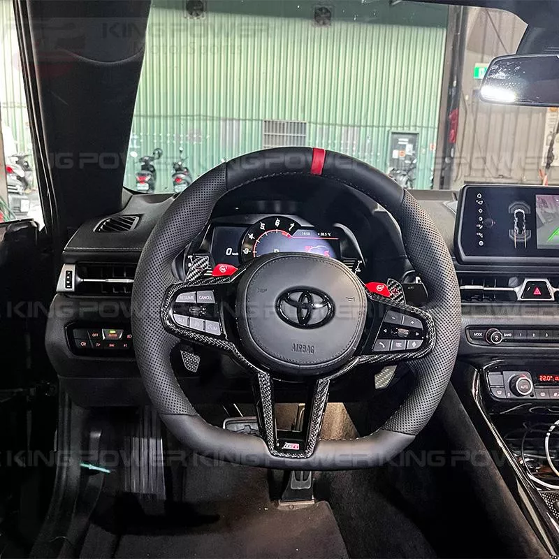 KP擎利國際 Toyota A90 Supra 改G系列 M1 M2 方向盤 透氣皮 碳纖維 (紅線) 含氣囊 KP擎利國際 Toyota A90 Supra 改G系列 M1 M2 方向盤 透氣皮 碳纖維 (紅線) 含氣囊