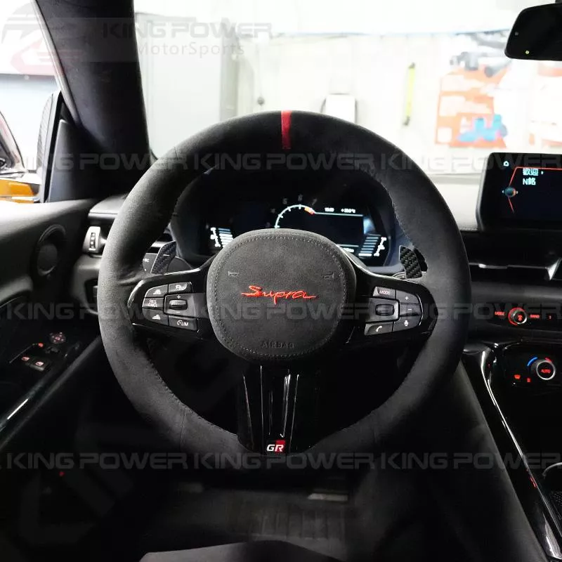 KP擎利國際 Toyota A90 Supra 方向盤 全麂皮 (紅線) 含氣囊 KP擎利國際 Toyota A90 Supra 方向盤 全麂皮 (紅線) 含氣囊