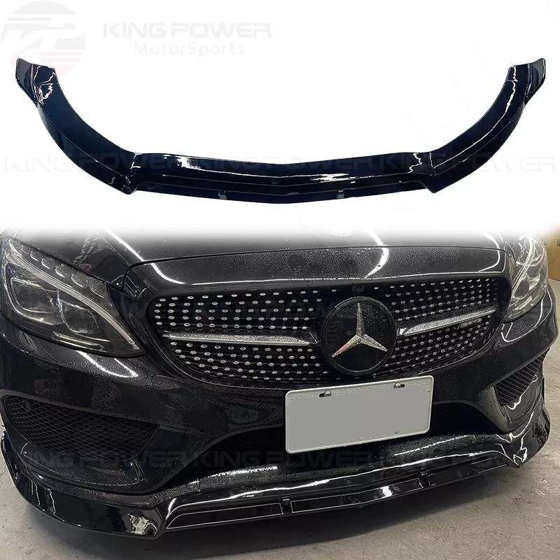 KP擎利國際 BENZ 15-18 前期 W205 S205 C205 亮黑 B款前下巴 一件式 前唇 實體店面 預約安裝