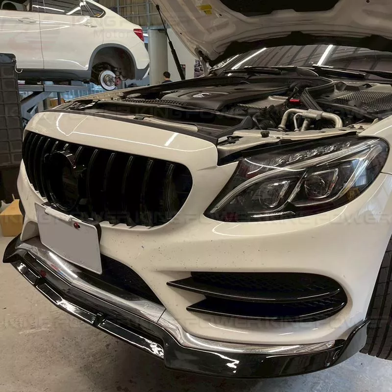 KP擎利國際 BENZ 15-18前期 W205 C205 亮黑 B款前下巴 一件式 前唇 實體店面 預約安裝 KP擎利國際 BENZ 15-18前期 W205 C205 亮黑 B款前下巴 一件式 前唇 實體店面 預約安裝