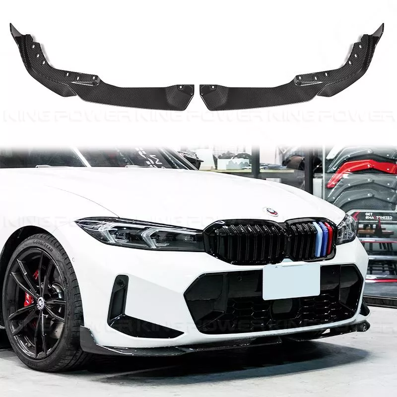 KP擎利國際 BMW G20 G21 LCI 後期 兩件式 MP款 SQ乾碳  前下巴 碳纖維 前唇 前擾流