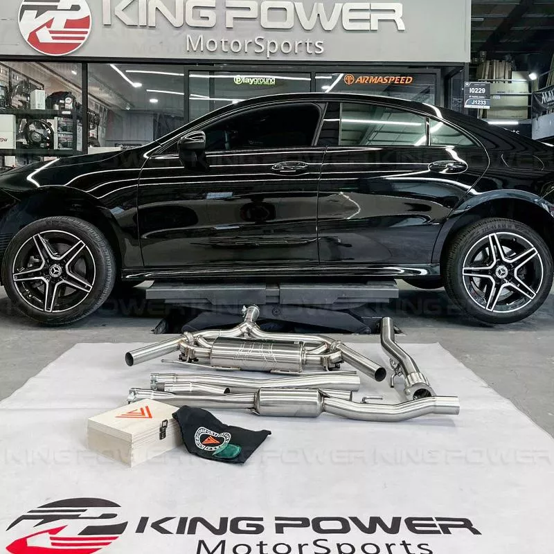 KP擎利國際 BENZ C118 CLA 200 250 VVS排氣管 不鏽鋼電子閥門中尾段 實體店面 預約安裝