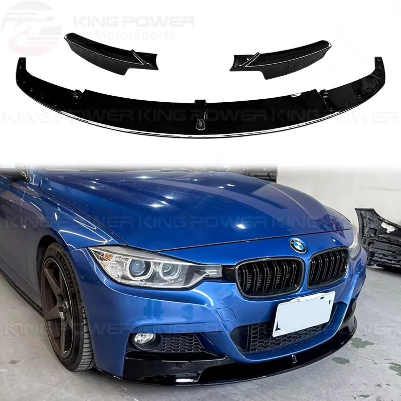 KP擎利國際 BMW F30 F31 P款前下巴 亮黑 水轉印 三件式前下巴  M-Sport專用