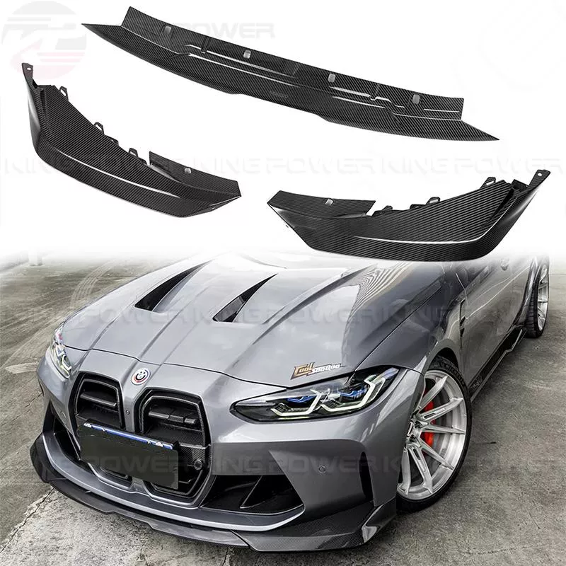 KP擎利國際 2021+BMW G80 G81 G82 G83 M3 M4 SQ乾式碳纖維 B款 三件式 前下巴