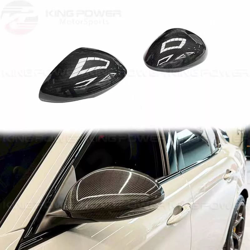 KP擎利國際 Alfa Romeo Giulia QV 愛快羅密歐 (貼片式) 碳纖維後視鏡蓋