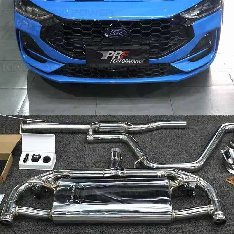 KP擎利國際 FOCUS MK4 1.5T RES排氣管 不鏽鋼電子閥門中尾段 單邊雙出