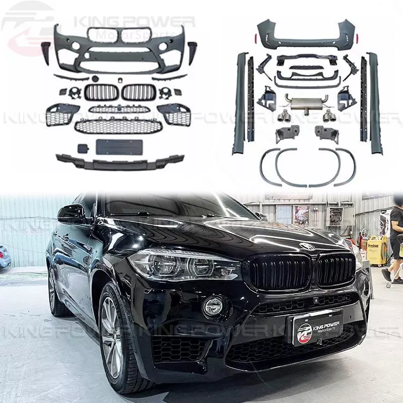 KP擎利國際 BMW X6 E71 F16 全車套件 前後保桿 側裙 前下巴 後下巴 後包角 尾翼 專業安裝 歡迎洽詢