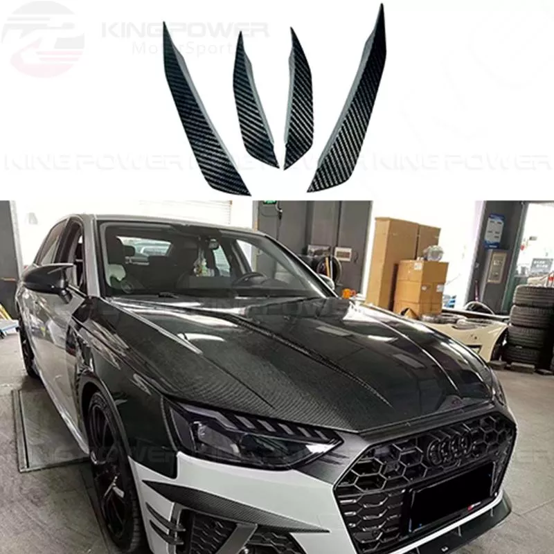 KP擎利國際 AUDI A4 S4 B9.5 TAKD款 碳纖維 前保風刀 尾翼