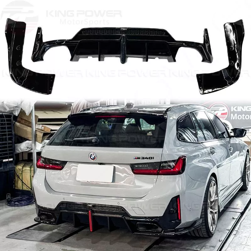 KP擎利國際 BMW G20 G21 LCI 後期 VT款 亮黑 後下巴+後包角 (燈條紅色) 實體店面 預約安裝