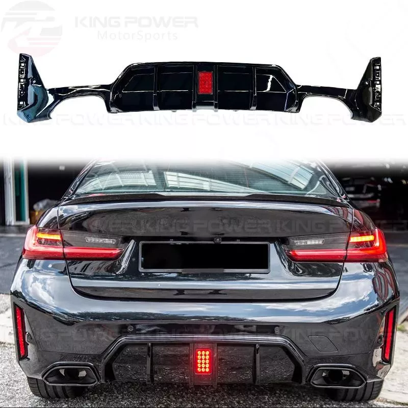 KP擎利國際 BMW LCI後期 G20 G21 競技款 後下巴 含燈 亮黑 後下擾流 實體店面 預約安裝