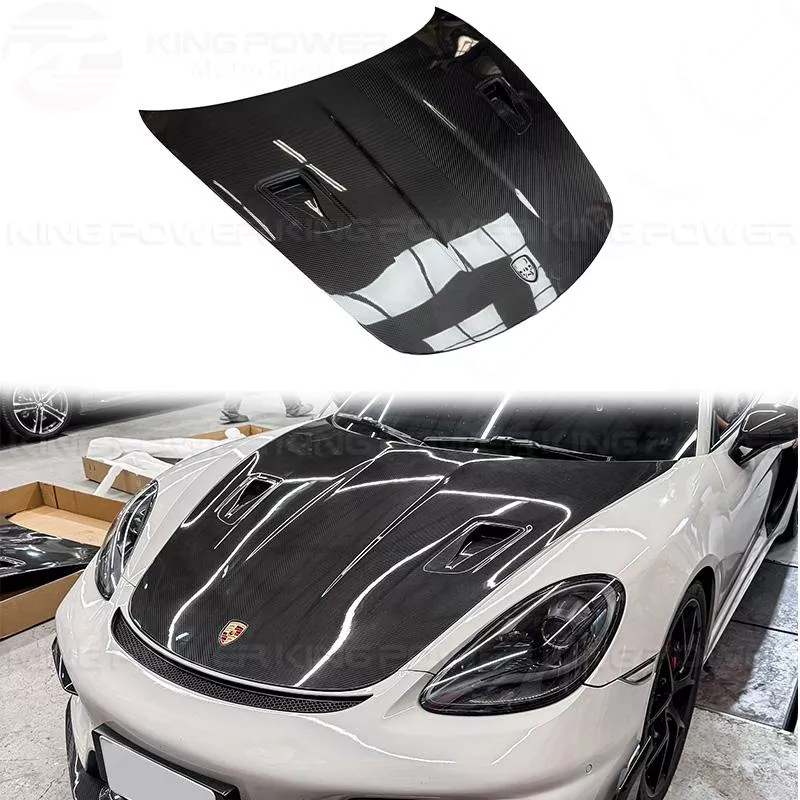KP擎利國際 Porsche 保時捷 718 Cayman 改GT4 RS款 乾式碳纖維 引擎蓋 機蓋 實體店面