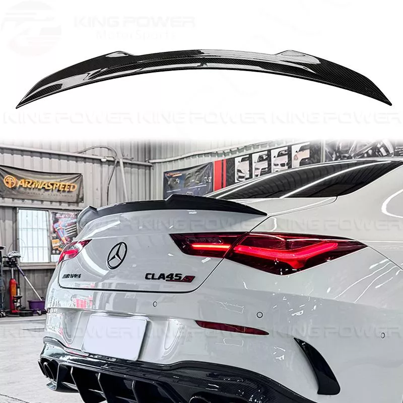 KP擎利國際 BENZ W118 C118 CLA 四門車用 X款 乾碳 尾翼 碳纖維尾翼