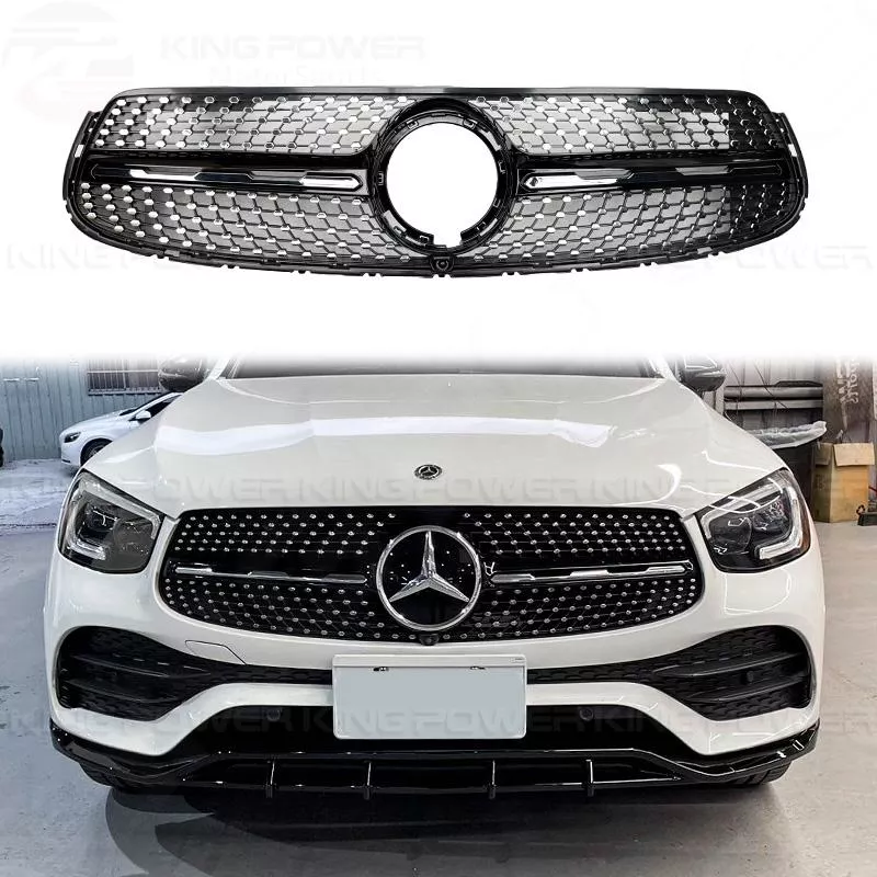 KP擎利國際 BENZ 20+ W253 C253 X253 後期 AMG車型專用 滿天星水箱罩 亮黑/霧銀 GLC中網