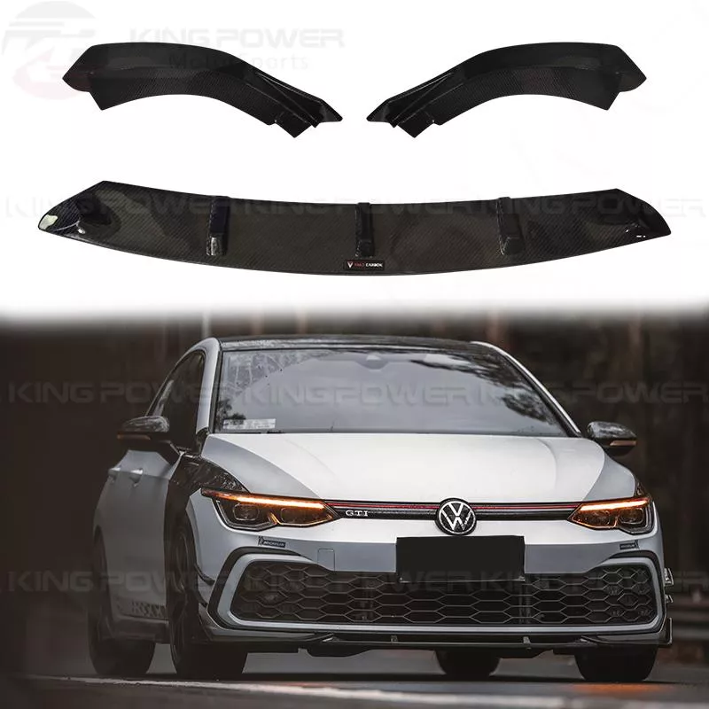KP擎利國際 福斯 VW Golf GTI 第8代 TAKD 碳纖維 三件式前下巴 前唇