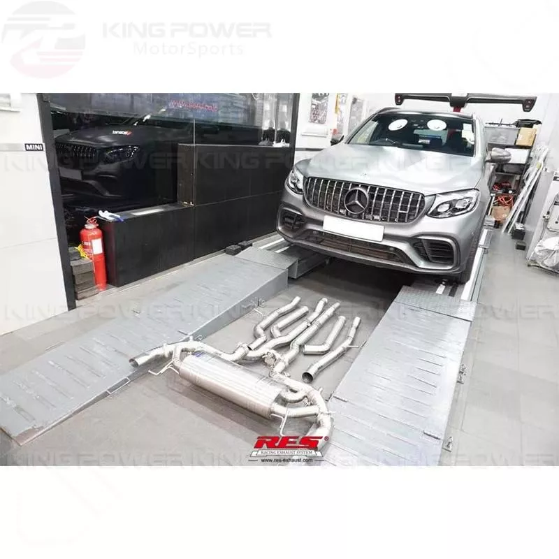 KP擎利國際 賓士 BENZ GLC63 4.0T RES排氣管 不鏽鋼電子閥門中尾段 雙邊單出