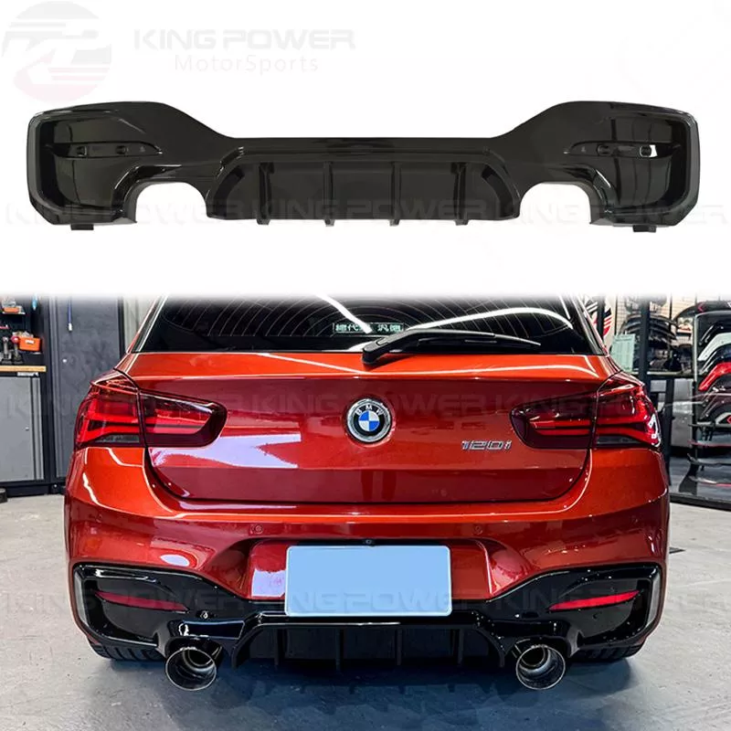 KP擎利國際 BMW LCI 後期 1系列 F20 MX款 後下巴 亮黑 (中間四條線) M版專用 後擾流