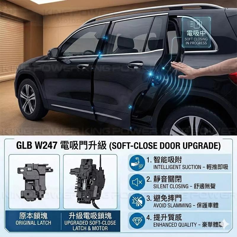 KP擎利國際 BENZ X247 四門電吸門 電動吸門 電吸門