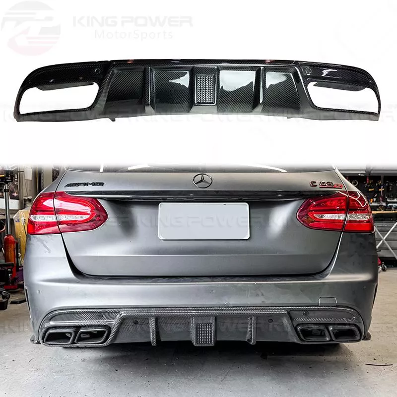 KP擎利國際 BENZ W205 S205 C63 碳纖維 F款 後下巴 後擾流 C-Class
