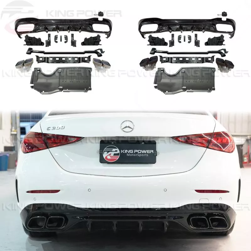 KP擎利國際 Benz W206 S206 C-Class C63款 後下巴含尾管 黑色/銀色 尾飾管 歡迎聊聊