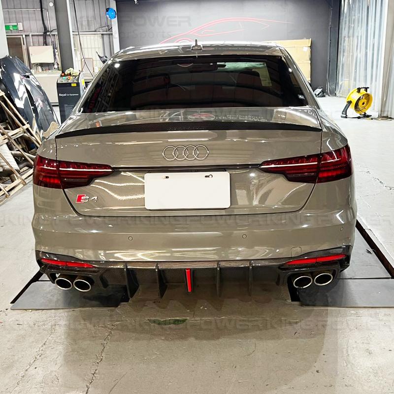 KP擎利國際 AUDI A4 S4 B9.5 BT款 碳纖維 後下巴 後擾流 卡夢 後唇