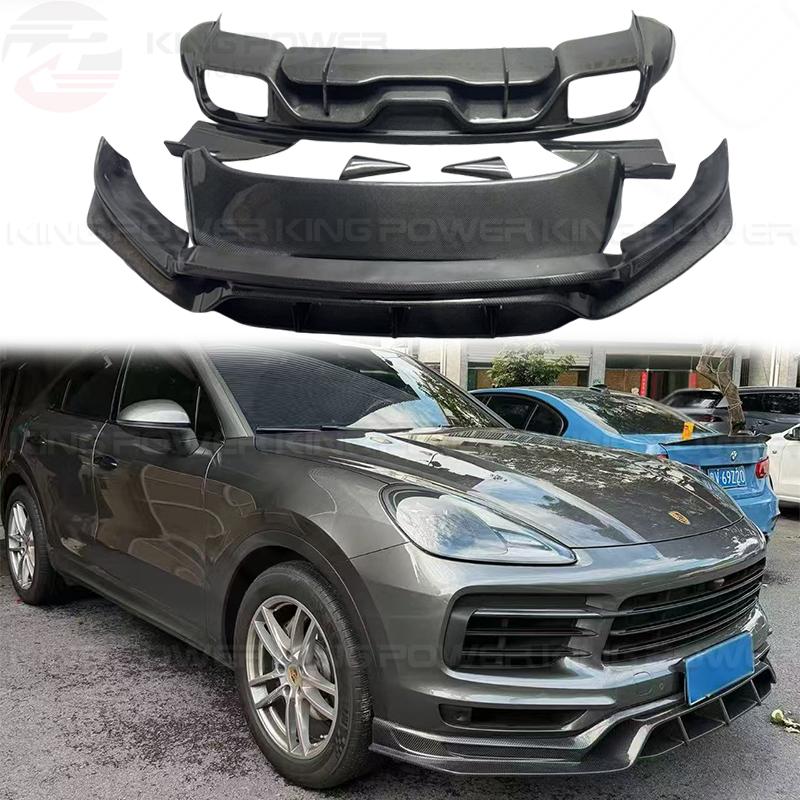 KP擎利國際 保時捷 18~23 Porsche Cayenne Coupe E3 全車碳纖維套件 前下巴 後下巴 頂翼