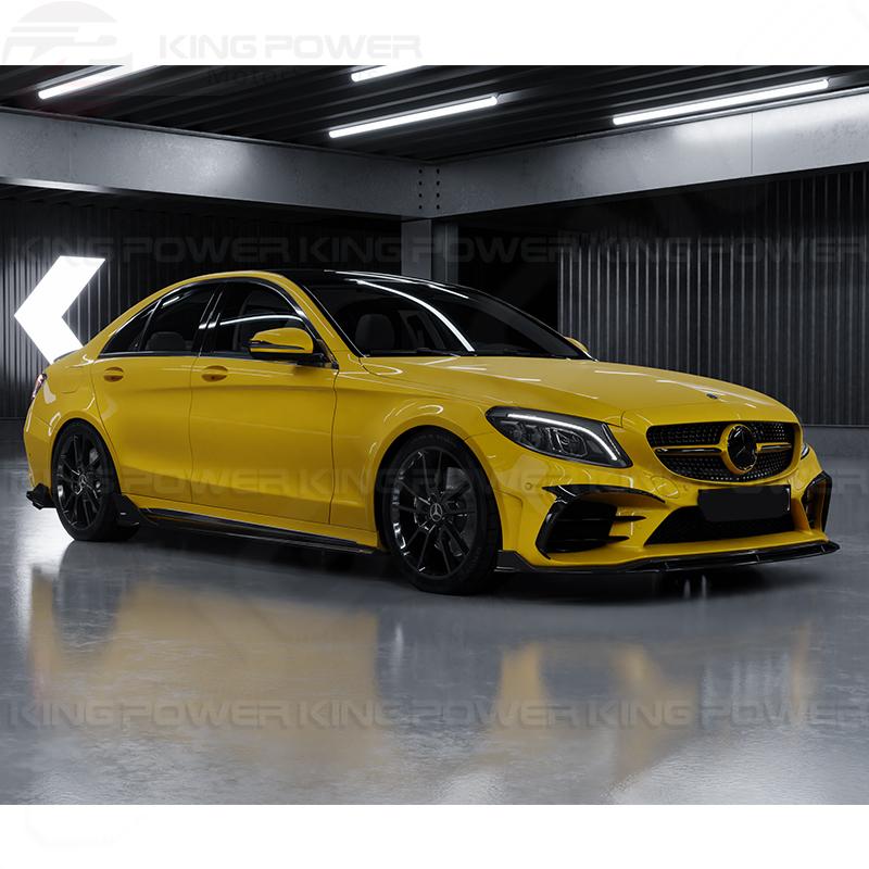 KP擎利國際BENZ 19+ 後期 W205 S205 C-CLASS VT 亮黑套件 前下巴 後下巴 側裙 尾翼前風刀