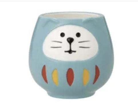 日本貓咪達摩馬克杯（有扶手）