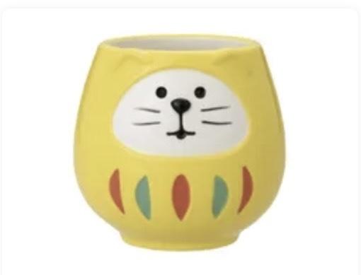 日本貓咪達摩馬克杯（有扶手）