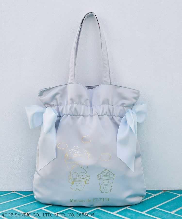 預購日本 Maison de FLEUR x 漢頓生日 雙緞帶緞面托特包