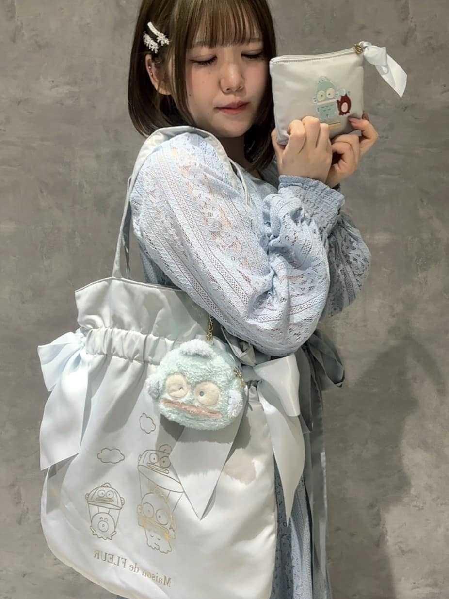 預購日本 Maison de FLEUR x 漢頓生日 雙緞帶緞面托特包
