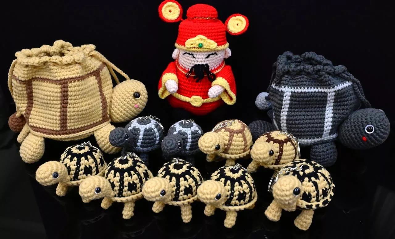 家有家龜 全市場獨家 針織抬頭龜 亞達伯拉象龜  蘇卡達 針織小物 亞達 鑰匙圈