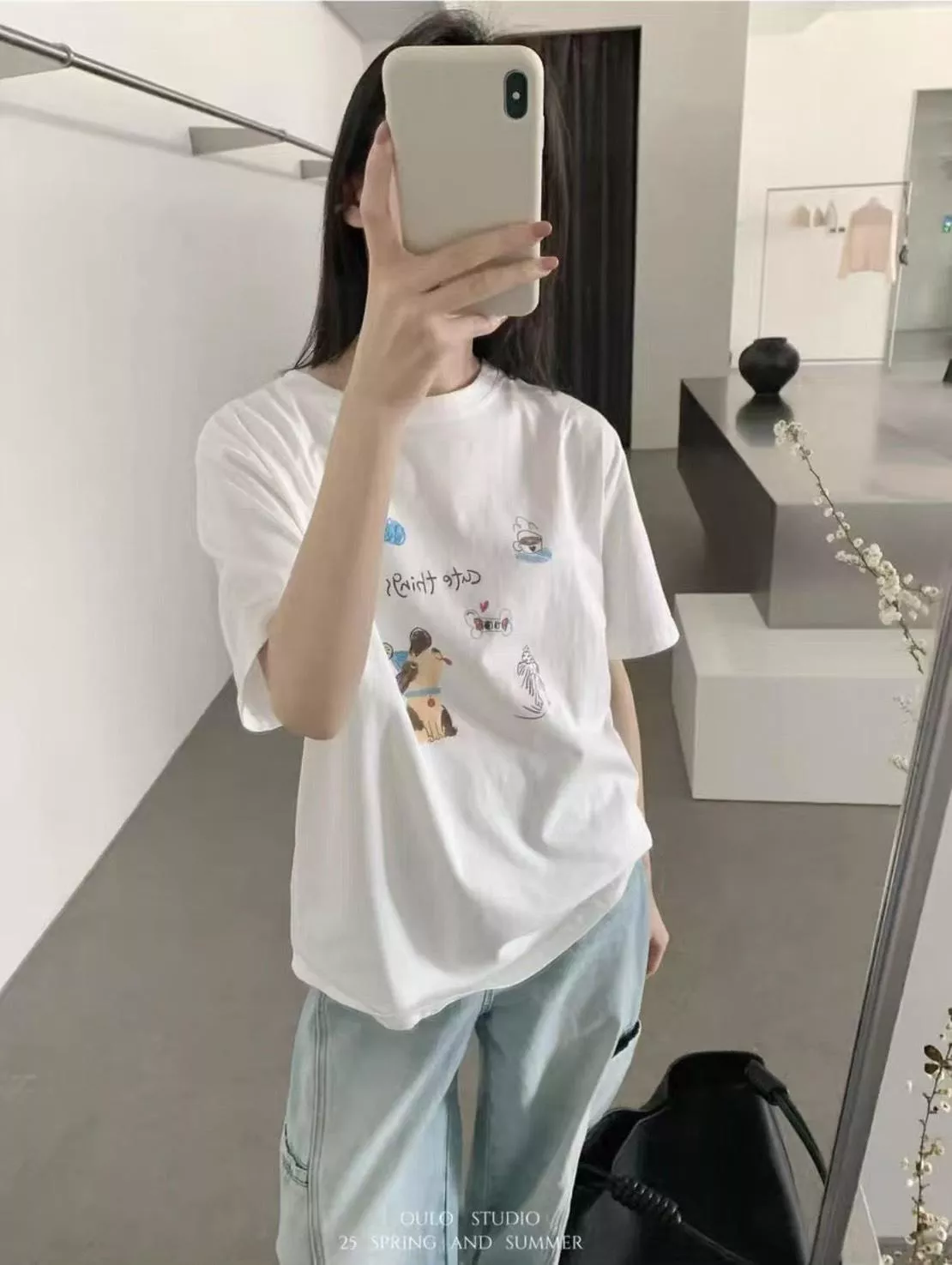 預購。童趣塗鴉小狗雪花棉T