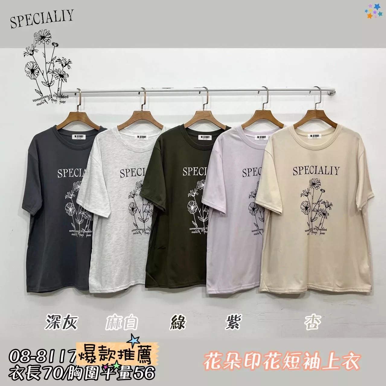預購。♦️【JJ8117】花朵印花短袖上衣♦️