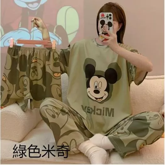 預購。米奇白雪公主美少女三件套家居服