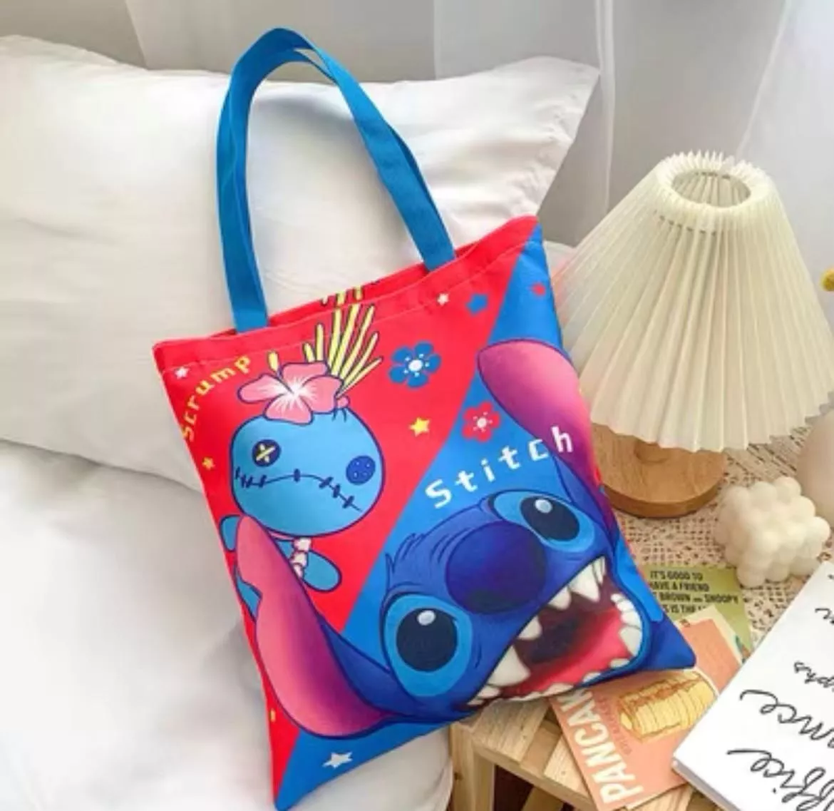 卡通帆布側背袋