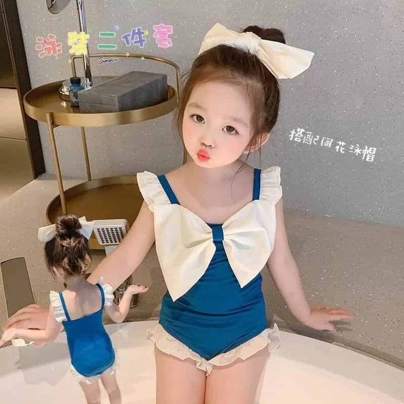 女童/寶寶泳衣(有泳帽)