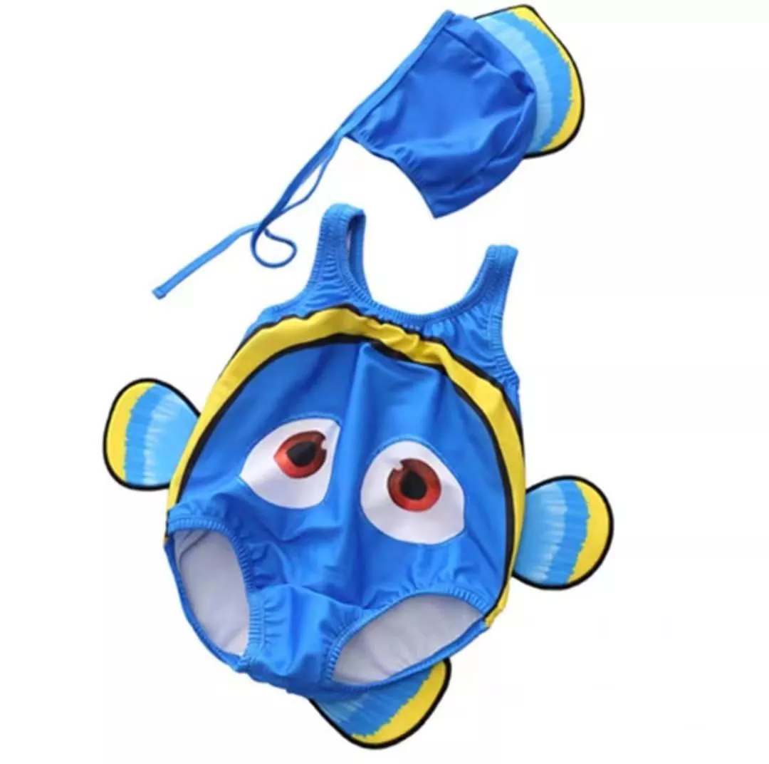 小丑魚泳衣(有泳帽)
