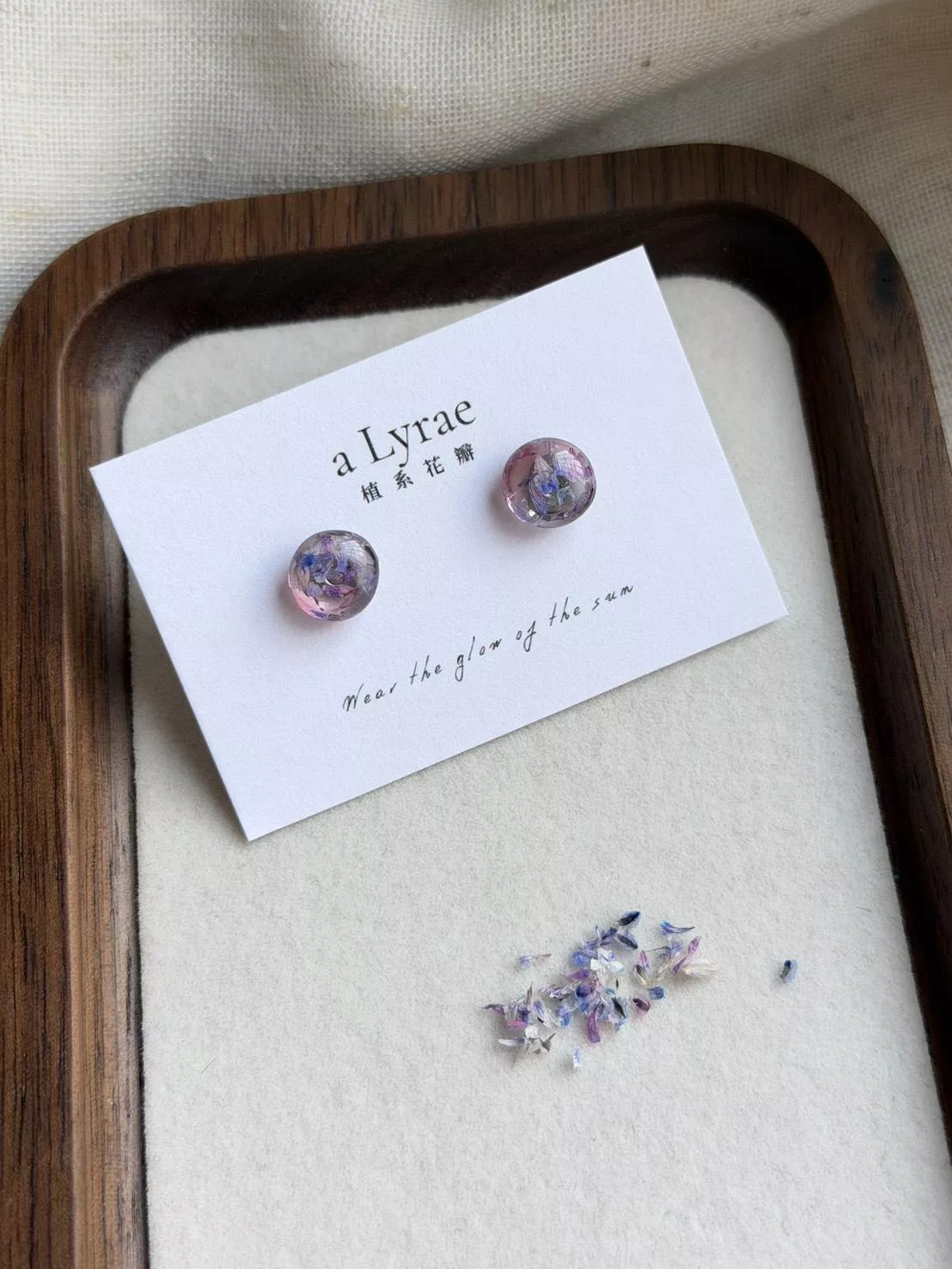 aLyrae手作飾品 | 日系列 耳針式 耳環  醫療鋼 粉彩系列 濃厚款