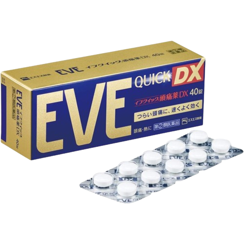 日本《白兔牌 EVE QUICK DX》頭痛藥-金 40錠入/盒