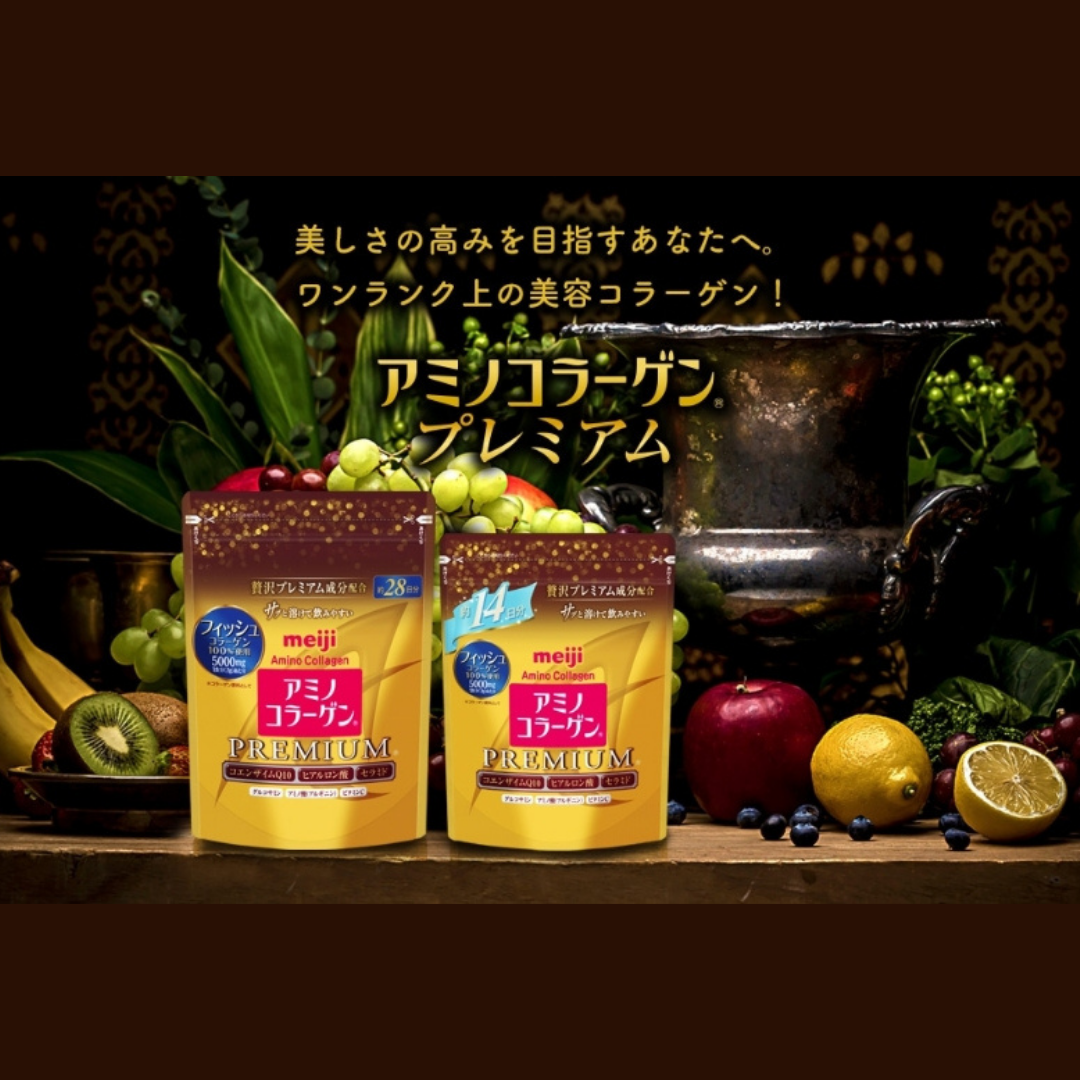 『代購』日本《明治 Meiji》Premium 粉璀璨金 膠原蛋白粉 補充包28日 196g
