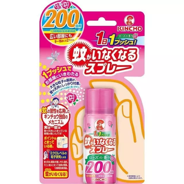 『代購』日本《KINCHO 金雞》防蚊噴霧 200回用(玫瑰香)