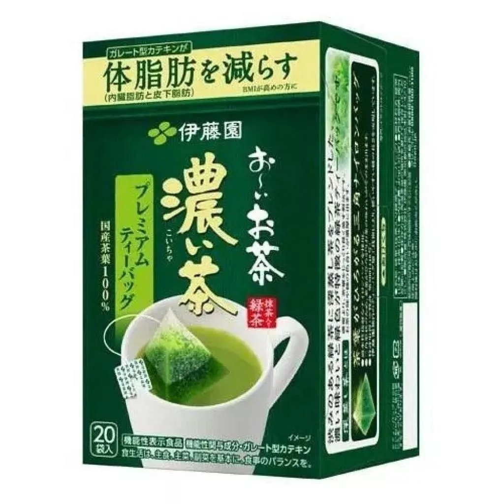 『代購』日本《伊藤園》おーいお茶 プレミアムティーバッグ 濃い茶 伊藤園 降低體脂肪 BMI改善 濃味抹茶粉茶包2g×20袋入  (5/3 收單)
