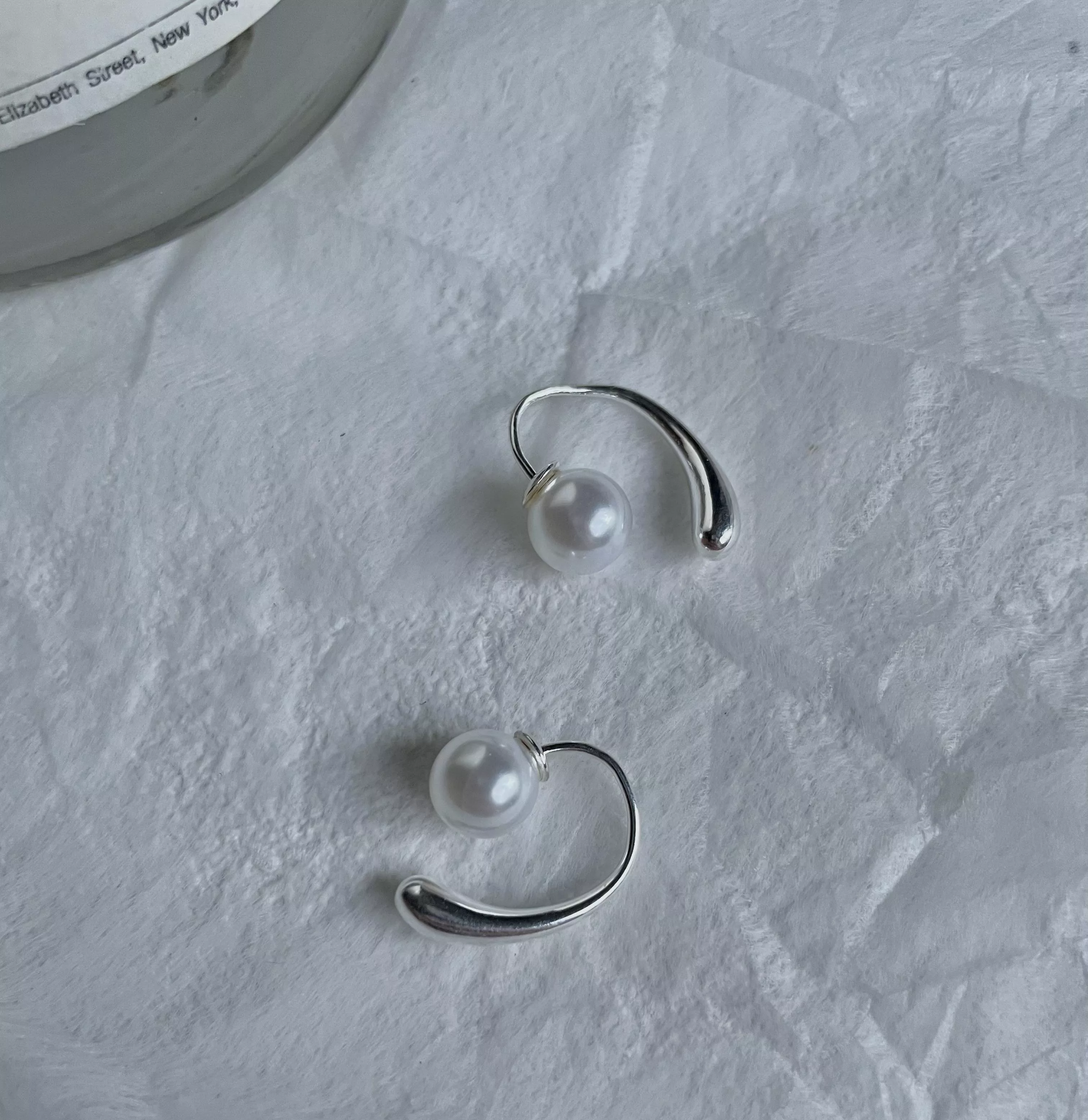 月牙灣純銀耳環