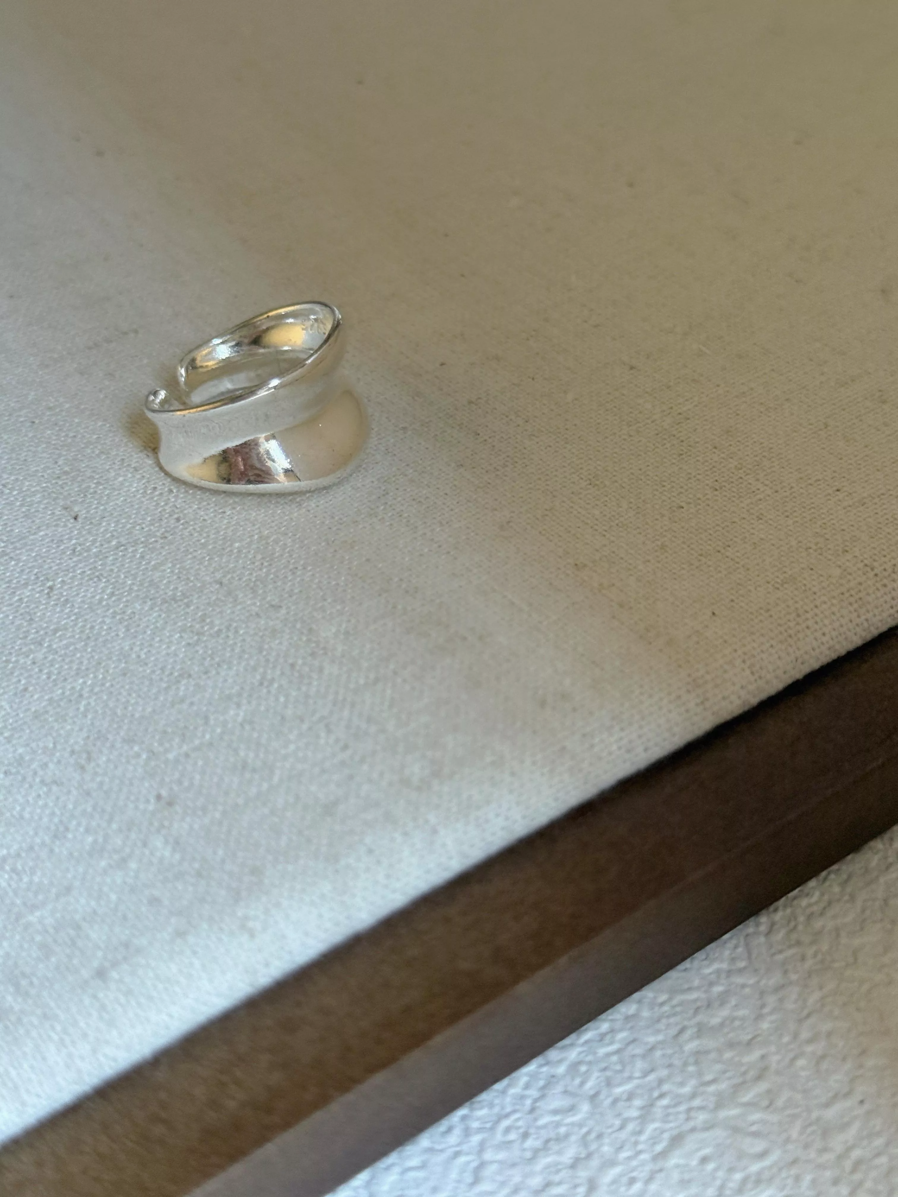 留白 · 純銀開口戒