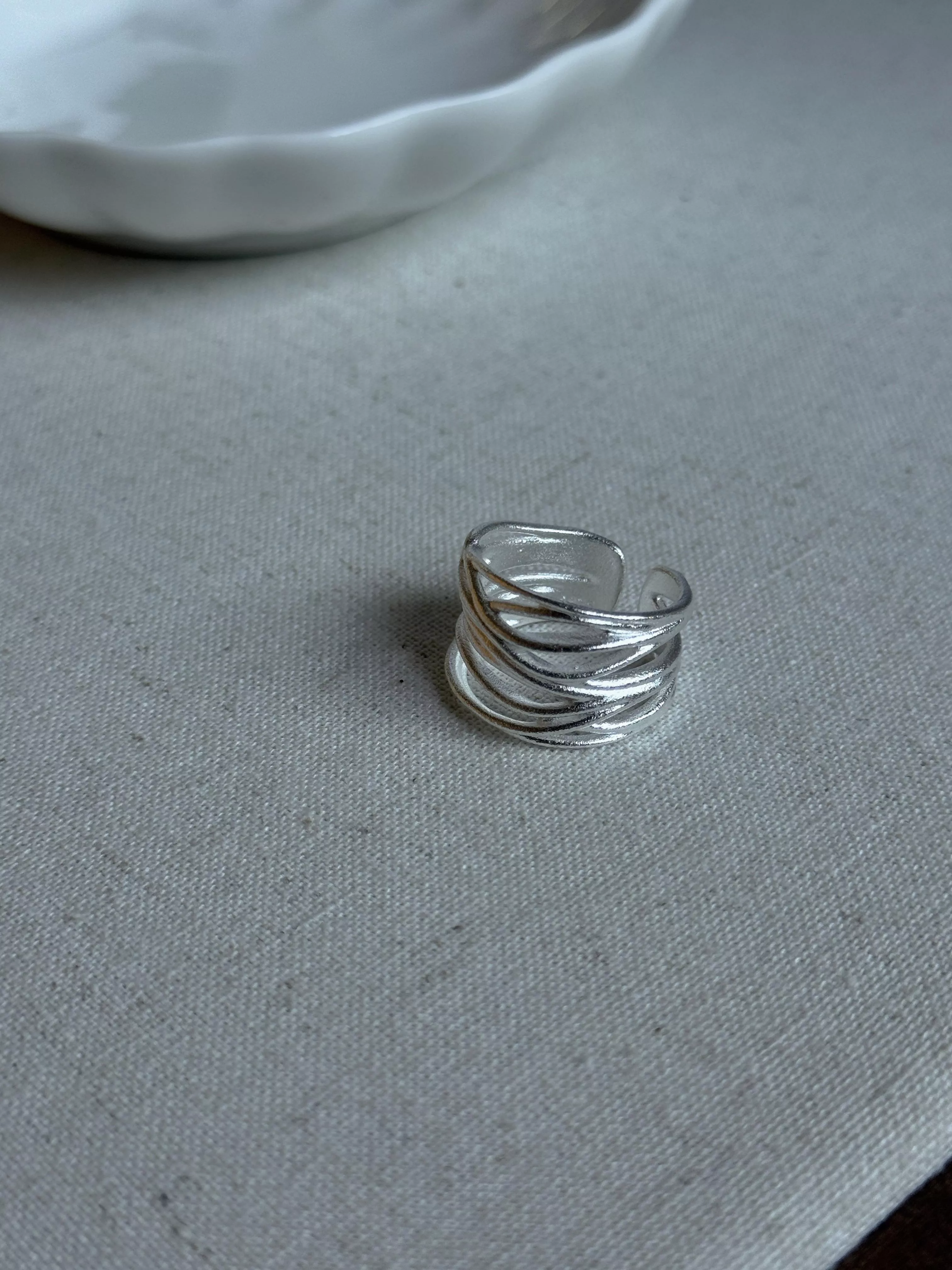 時序・純銀開口戒