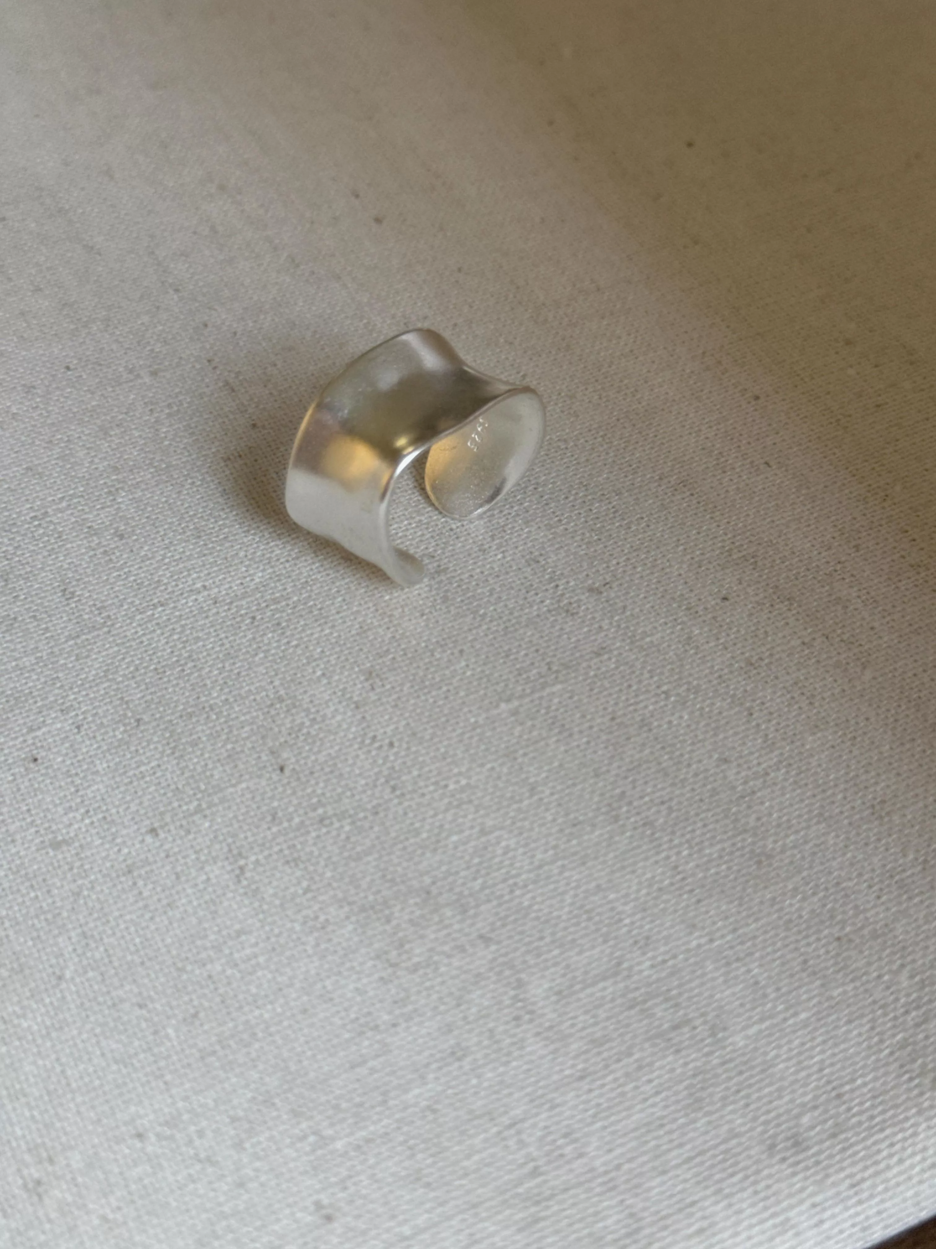 月白・純銀開口戒