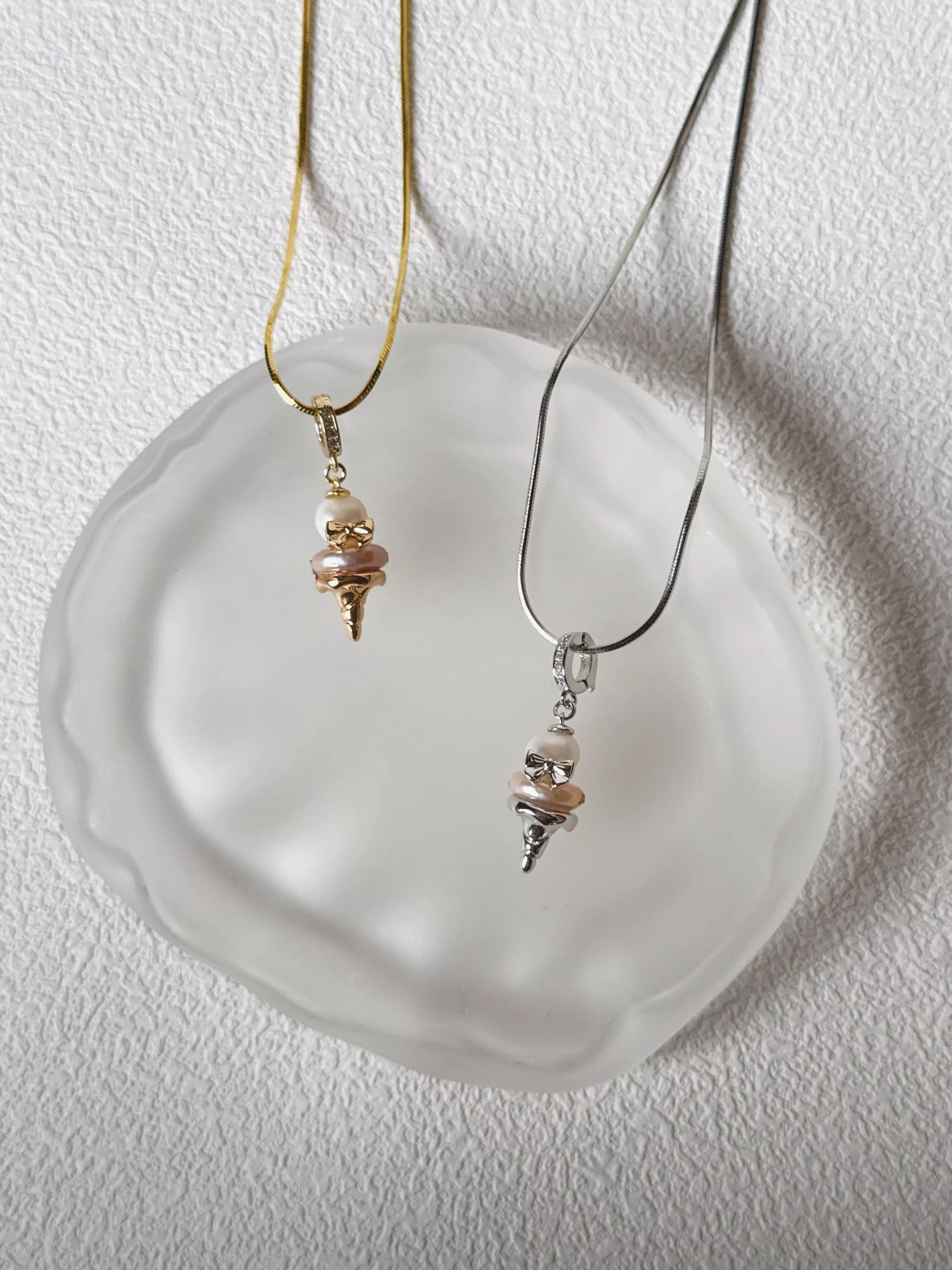 香草微醺｜淡水珍珠純銀項鍊（銀）