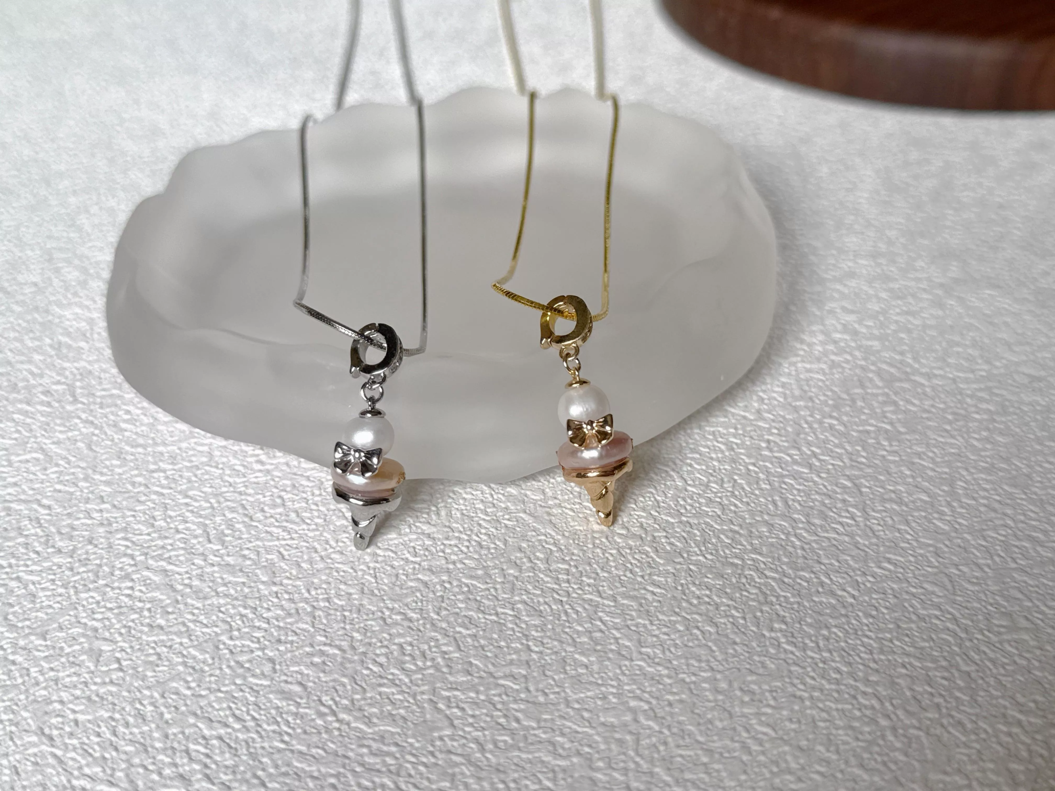 玫瑰夢遊｜淡水珍珠純銀項鍊（金）